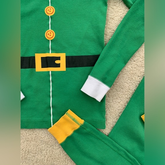 Hanna Andersson size 130, 8, Elf Holiday Long John Pajamas - Picture 5 of 5